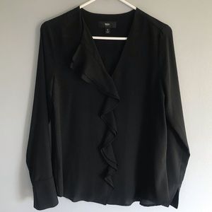 Mossimo | Black Blouse with Ruffle